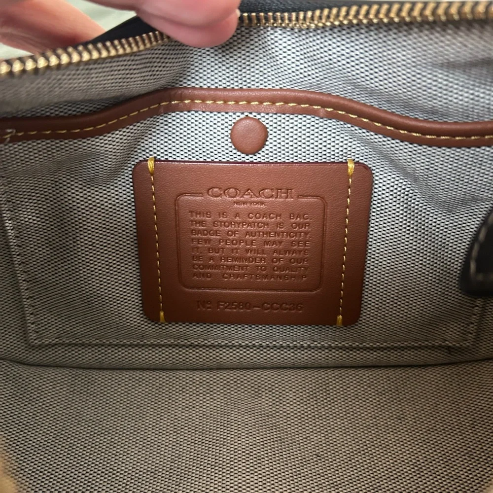 Coach Waverly Bag- Brass/ Black - Picture 7 of 14